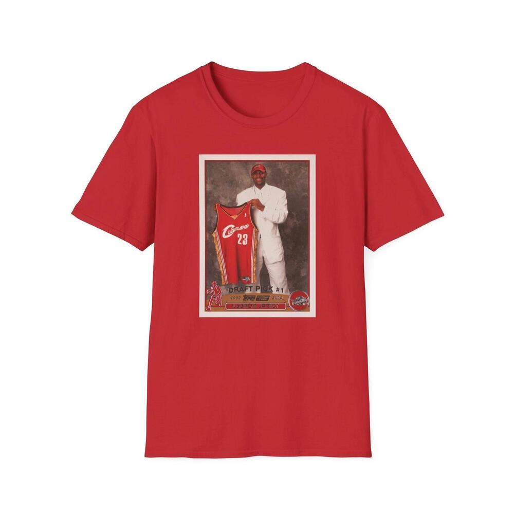 Lebron James Rookie T-Shirt -  Basketball Card 221 Psa 10 Graphic Image